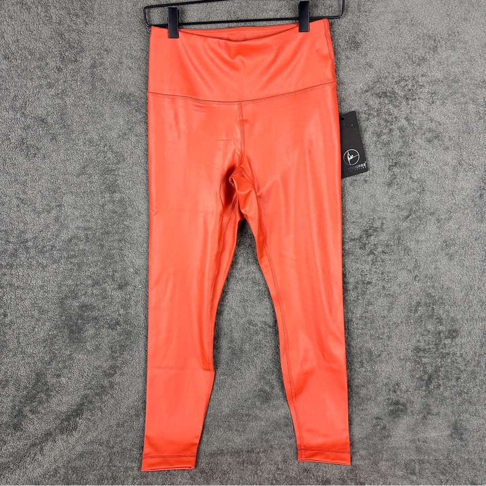 90 Degree By Reflex Women's High Waisted Tummy Control Leggings Orange Small NWT